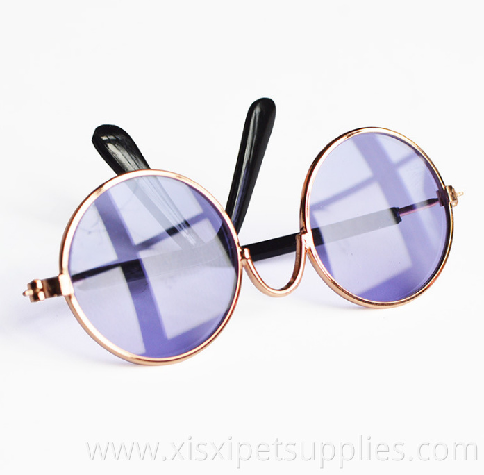 Circular Metal Prince Funny Cute Pet Sunglasses For Cat Small Dogs decorated accessories